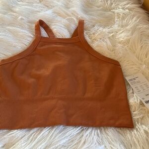 Athleta Aurora High Neck v-back cropped tank